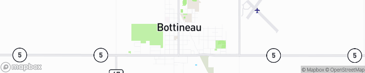 Bottineau - map