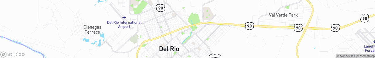 Del Rio Truck Stop - map