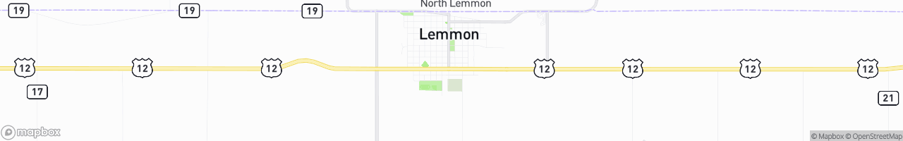 Lemmon Truckstop - map