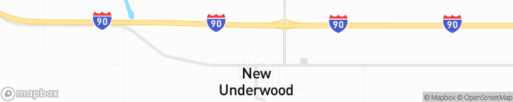 New Underwood - map
