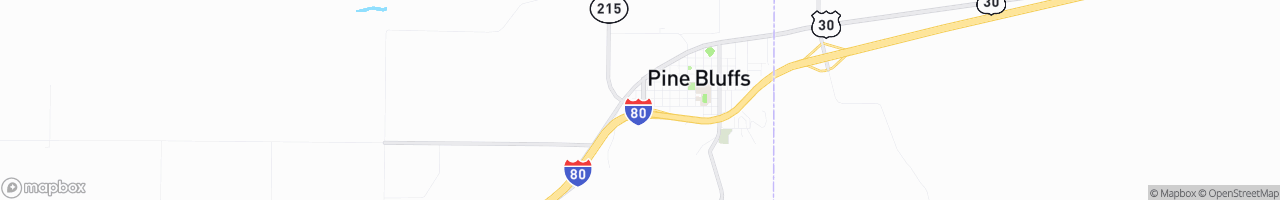 Pine Bluffs Sinclair - map