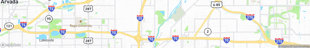 Denver Sinclair Fuel Stop - map