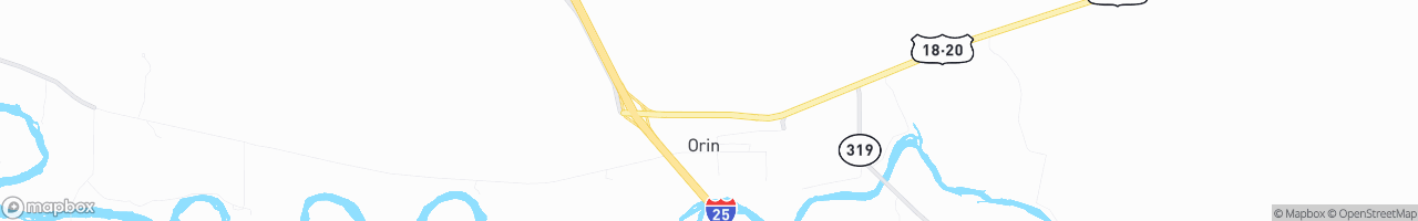 Orin Jct Truck Stop - map