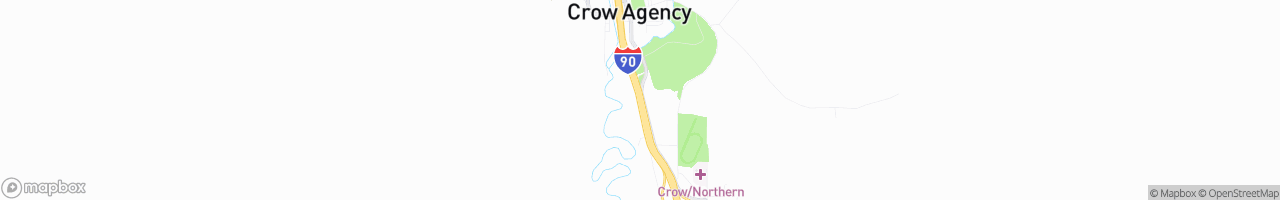 Weigh Station Crow Agency SB & NB - map