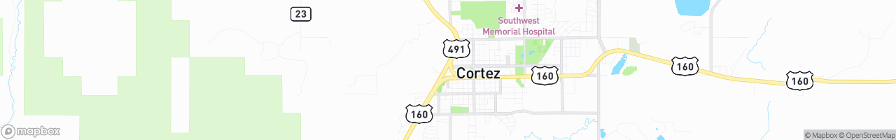 Cortez Shell Truck Stop - map