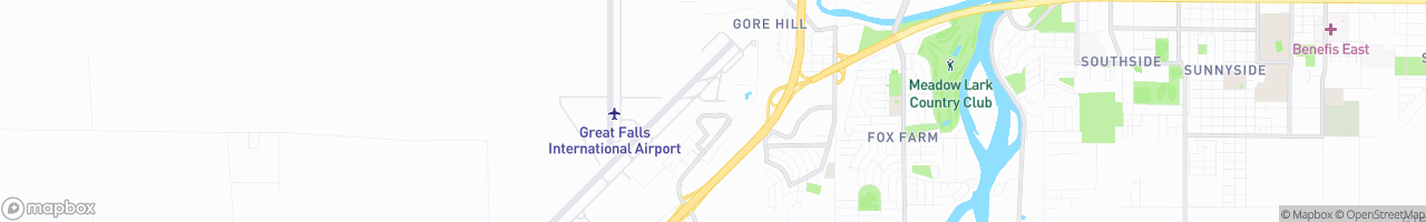 Great Falls International Airport - map