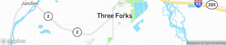 Three Forks - map
