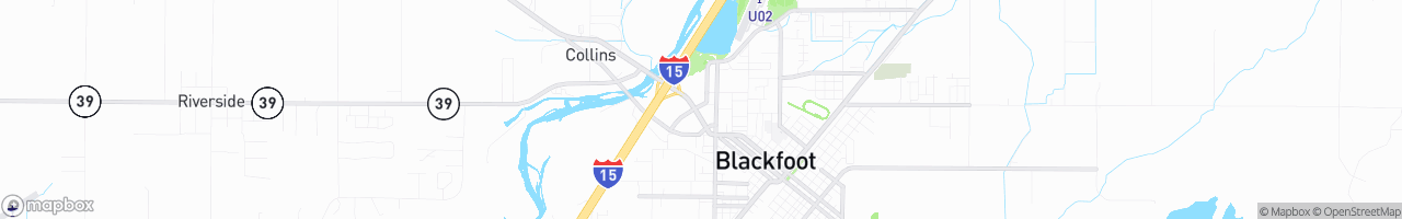 Blackfoot Stinker Truck Stop - map
