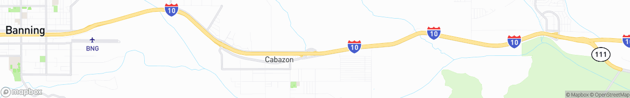 Cabazon Truck Stop - map