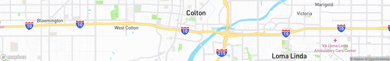Valley Colton Truck Stop - map