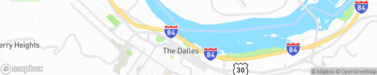 The Dalles - map