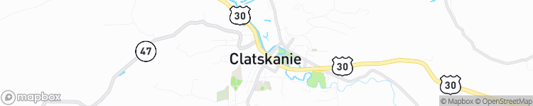 Clatskanie - map