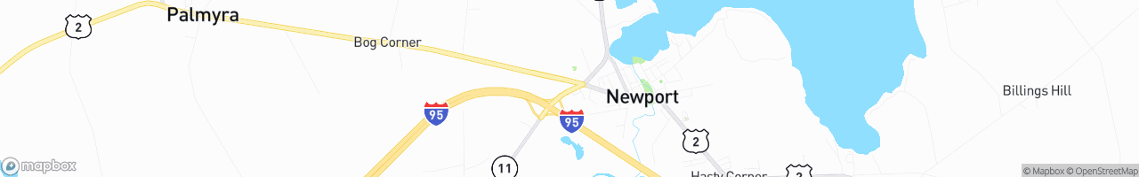 Newport Irving Big Stop - map