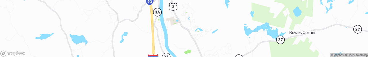 Hooksett Irving Mainway - map