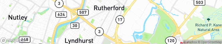Rutherford - map