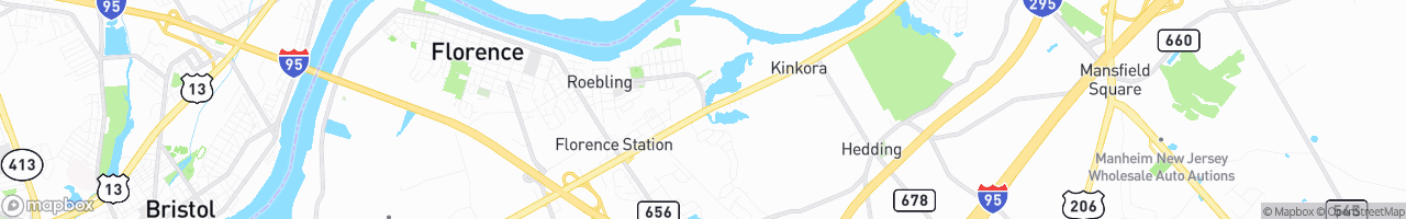 Roebling Sunoco - map