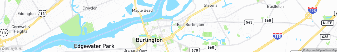 Burlington - map