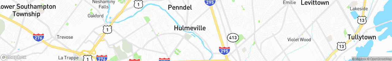 Hulmeville - map