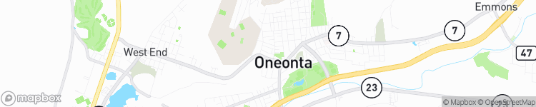 Oneonta - map