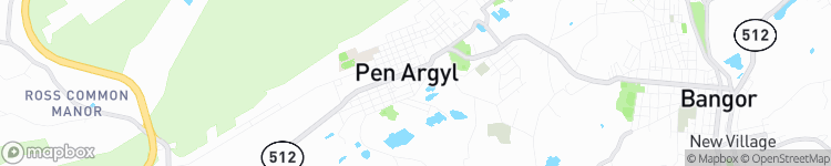 Pen Argyl - map