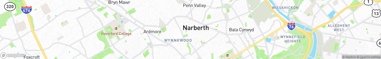 Narberth - map