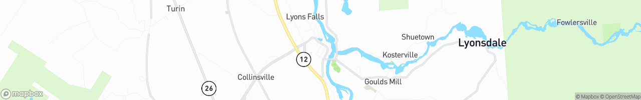 Lyons Falls - map