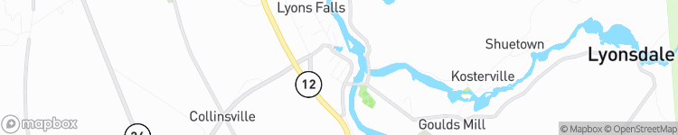 Lyons Falls - map