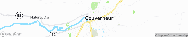 Gouverneur - map