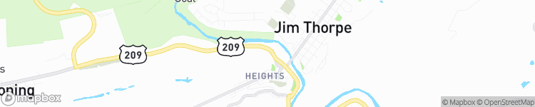 Jim Thorpe - map