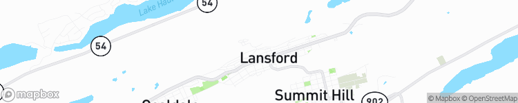 Lansford - map
