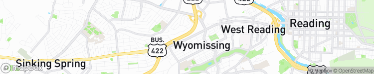 Wyomissing - map