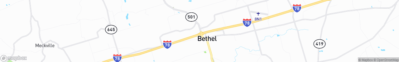 Bethel Truck Stop Texaco - map