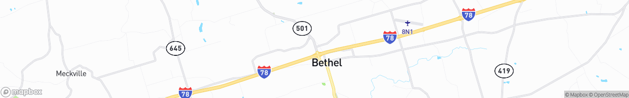 I-78 Exit 13 Fuel Stop - map
