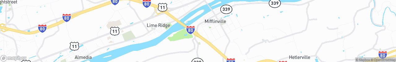 Mifflinville Travel Plaza - map