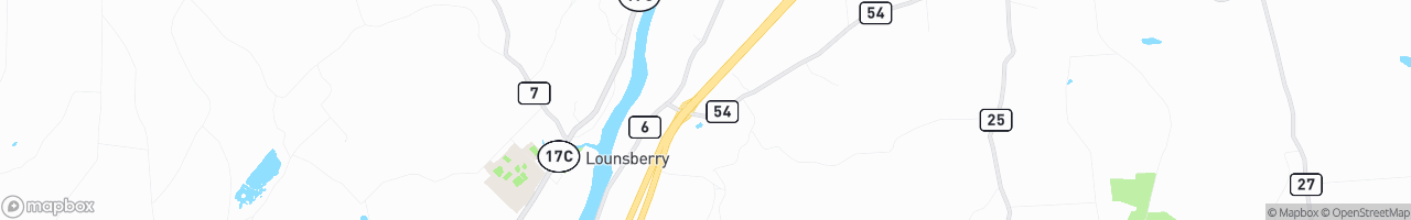 Lounsberry Truck Stop - map