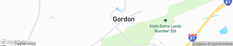 Gordon - map