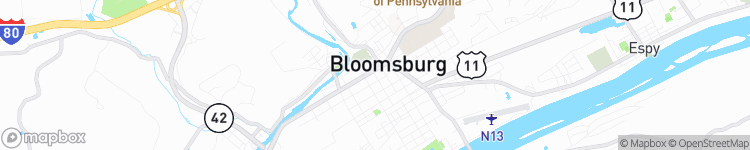 Bloomsburg - map