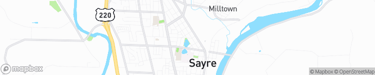 Sayre - map