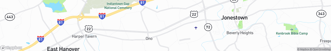 Jonestown Citgo - map