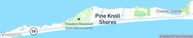 Pine Knoll Shores - map
