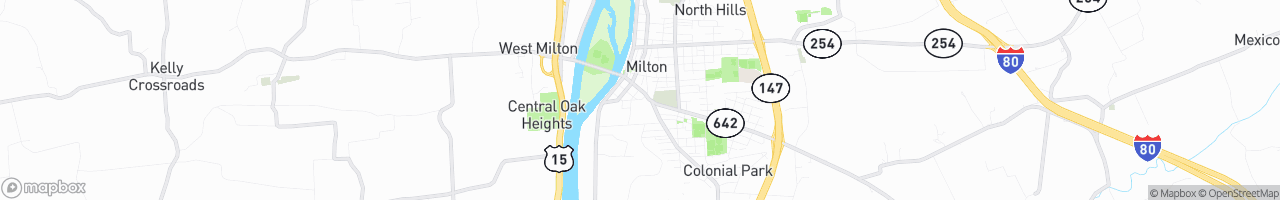 Milton, Pennsylvania - map