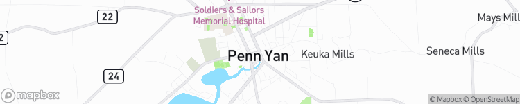 Penn Yan - map