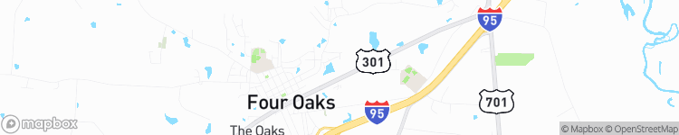 Four Oaks - map
