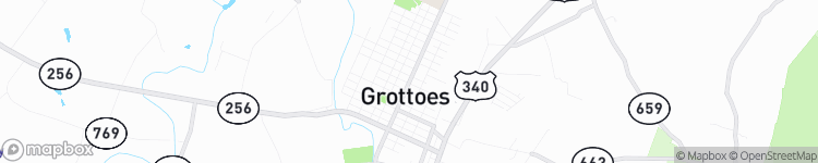 Grottoes - map