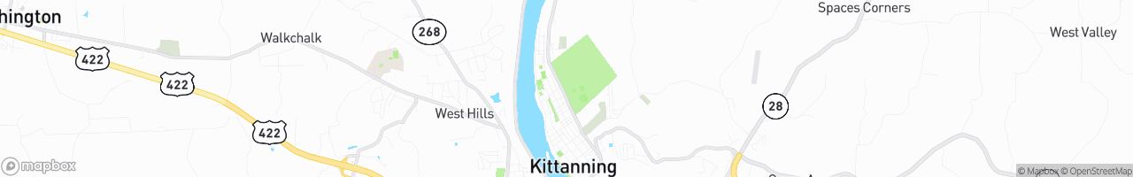 Kittanning - map