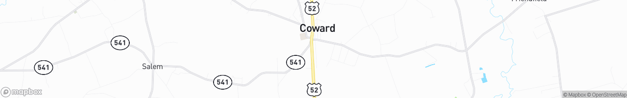 Coward Truck Stop - map