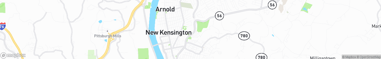 New Kensington - map