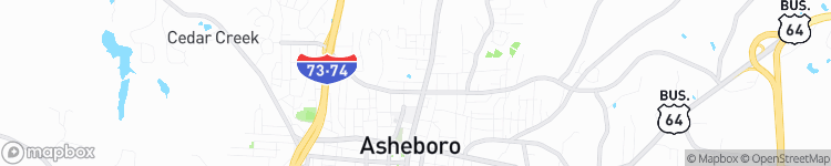 Asheboro - map