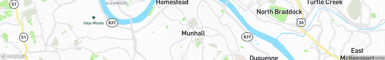 Munhall - map