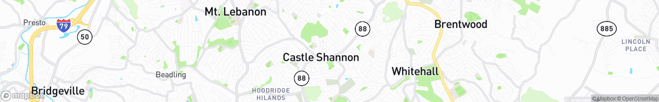 Castle Shannon - map